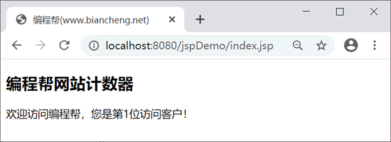 访问count为1