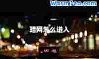 暗网怎么进入