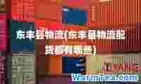 东丰县物流(东丰县物流配货都有哪些)