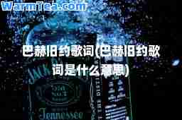 巴赫旧约歌词(巴赫旧约歌词是什么意思)