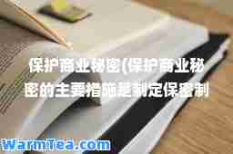 保护商业秘密(保护商业秘密的主要措施是制定保密制度)