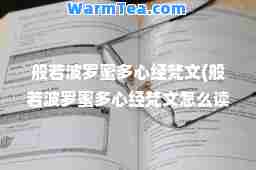 般若波罗蜜多心经梵文(般若波罗蜜多心经梵文怎么读)