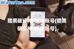 暗黑破坏3注册账号(暗黑破坏3畅玩账号)