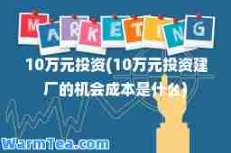 10万元投资(10万元投资建厂的机会成本是什么)