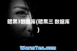 暗黑3数据库(暗黑三 数据库)