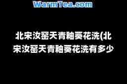 北宋汝窑天青釉葵花洗(北宋汝窑天青釉葵花洗有多少年历史)
