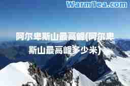 阿尔卑斯山最高峰(阿尔卑斯山最高峰多少米)