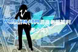 456游戏(456游戏老板被判多少年)
