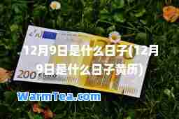12月9日是什么日子(12月9日是什么日子黄历)