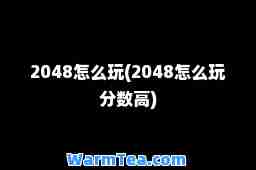 2048怎么玩(2048怎么玩分数高)