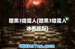 暗黑3猎魔人(暗黑3猎魔人冰吞搭配)
