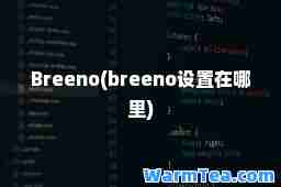 Breeno(breeno设置在哪里)