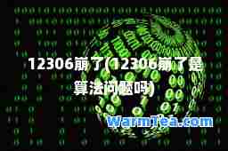 12306崩了(12306崩了是算法问题吗)