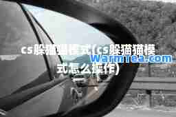 cs躲猫猫模式(cs躲猫猫模式怎么操作)