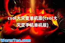 csol大灾变单机版(csol大灾变手机单机版)