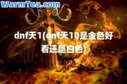 dnf天1(dnf天10是金色好看还是白色)