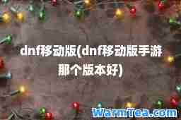 dnf移动版(dnf移动版手游那个版本好)