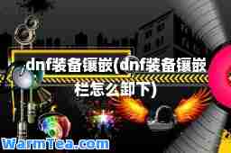 dnf装备镶嵌(dnf装备镶嵌栏怎么卸下)