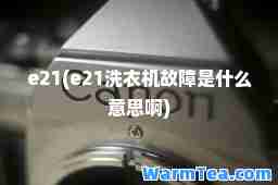e21(e21洗衣机故障是什么意思啊)