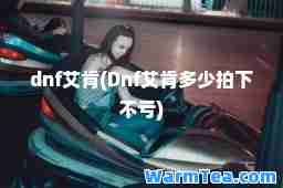 dnf艾肯(Dnf艾肯多少拍下不亏)