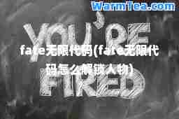 fate无限代码(fate无限代码怎么解锁人物)