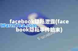 facebook隐私泄露(facebook隐私事件始末)