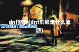 dnf剑影(dnf剑影走什么流派)