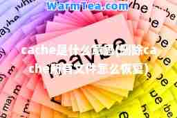 cache是什么意思(删除cache所有文件怎么恢复)