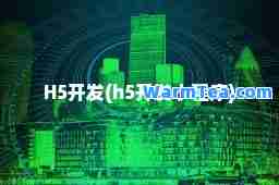 H5开发(h5开发小程序)