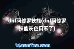 dnf阿修罗技能(dnf阿修罗技能灰色用不了)