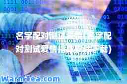 名字配对测试爱情(名字配对测试爱情指数软件下载)