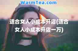 适女人小成本开店(适女人小成本开店一万)
