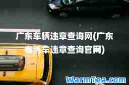 广东车辆违章查询网(广东省汽车违章查询官网)