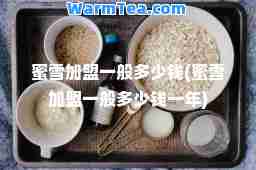 蜜雪加盟一般多少钱(蜜雪加盟一般多少钱一年)