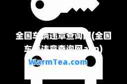全国车辆违章查询网(全国车辆违章查询网app)