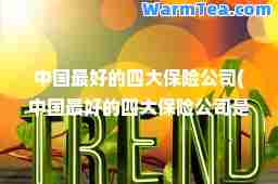 中国最好的四大保险公司(中国最好的四大保险公司是哪几家)