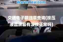 交通电子眼违章查询(按压液晶屏幕有波纹正常吗)