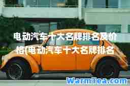 电动汽车十大名牌排名及价格(电动汽车十大名牌排名及价格图片)