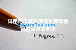 试用期工资不得低于劳动同的百分之多少