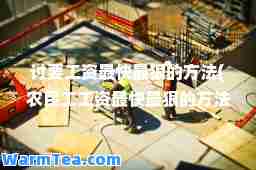讨要工资最快最狠的方法(农民工工资最快最狠的方法)