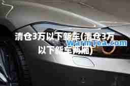 3万以下新车(3万以下新车两厢)