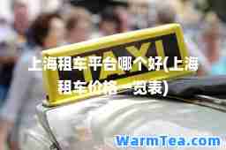上海租车平台哪个好(上海租车价格一览表)