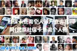 社保卡查询个人账户查询官网(北京社保卡查询个人账户查询官网)