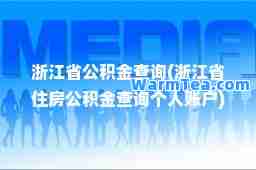 浙江省公积金查询(浙江省住房公积金查询个人账户)
