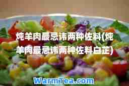 炖羊肉最忌讳两种佐料(炖羊肉最忌讳两种佐料白芷)