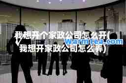 我想开个家政公司怎么开(我想开家政公司怎么弄)