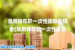 急用钱在职一次性提取公积金(急用钱在职一次性提取公积金买房)
