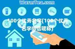 100个优秀名字(100个优秀名字微信昵称)