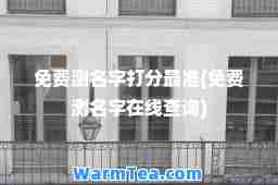 免费测名字打分最准(免费测名字在线查询)