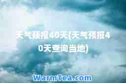 天气预报40天(天气预报40天查询当地)
